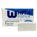 Papel Toalha Interfolha Branco Celulose 20x21 White Paper - 4800 Unidades