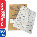 Papel Acoplado Embalar Lanches Frios Bolos 23gr - 500 Unidades