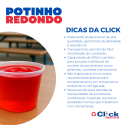 Pote Potinho Redondo Transparente 200ML PT-200 Copoplast - 50 Unidades