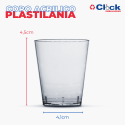 Copo Acrílico Transparente Cristal 40ML PIC 040 - 10 Unidades