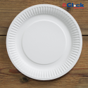 Prato Branco Raso 26CM- 25 Pacotes C/ 100 Unidades