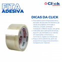 Fita Adesiva Cristal P/ Embalagem 70mm x 50mt - 3 Unidades