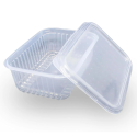 Pote Retangular C/ Tampa Marmitinha Marmita Fit Freezer e Microoondas 350ML - 24 Unidades