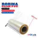 Rolo Bobina Plástico Filme PVC Amarelo Esticável Super Alpes 38cm X 8micras X 1000mt
