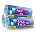 Rolo Saco Lixo Top Azul Picotado Resistente 50LTS 63x80 - 300 Sacos