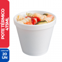 Pote Térmico Isopor EPS 473ml Sopa Açaí Caldo 160z - 20 Unidades