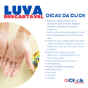 Luva Plástica Descartável Procedimento Nobre - 100 Unidades