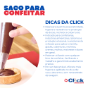Saco Manga Confeitar Descartável Resistente Plástico Grande 26x47 Confeiteiro HMVM - 50 Unidades