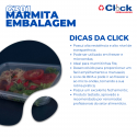 Embalagem Marmita G301 Freezer e Micro-ondas PP 1000ML - 100 Unidades