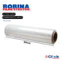 Bobina Rolo Plástico Filme Stretch Manual 50CM x 25micra x 80MTS Extrusa Pack