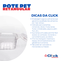 Pote Marmita Descartável Retangular Articulada 750ml PF92 - 200 Unidades