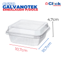 Embalagem P/ Doces e Salgados Quadrado C/ Tampa 200ML G650 - 300 Unidades