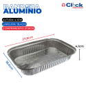 Marmita Bandeja Alumínio D8 Retangular 1.5LTS P/ Assar - 100 Unidades