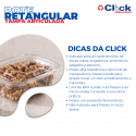 Pote Retangular Pet Tampa Articulada 500ml Amendoim P90 - 200 Unidades