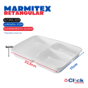 Bandeja Marmitex Rasa Isopor Retangular 700ML MO90-3 Meiwa - 100 Unidades