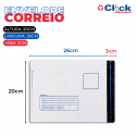 Envelope Segurança P/ Correio Impresso Reforçado Envio (20X26+3 aba) - 100 Unidades