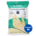 Luva Latex Descartável Multiuso Impermeável Econômica Creme ( M ) - 1 Par
