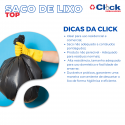 Rolo Saco Lixo Top Preto Picotado Resistente 50LTS 63x80 - 300 Sacos