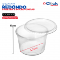 Pote Descartável Redondo Doce C/ Sobretampa 140ML - 25 Unidades