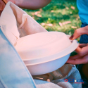 Pote Cumbuca Bowl 1300ML Biodegrádavel Palha Milho Hermético - 200 Unidades