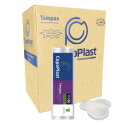 Tampa P/ Pote Descartável PS Transparente 100ML Copoplast - 100 Unidades