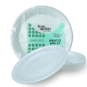 Prato Isopor EPS Raso 23cm Descartável Branco Churrasco BPR-23 Bom Apeite - 250 Unidades