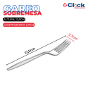 Garfo Sobremesa Descartável Cristal Transparente - 50 Unidades