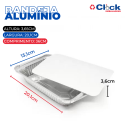 Marmita Bandeja Alumínio D7 Retangular 750ML P/ Assar - 100 Unidades