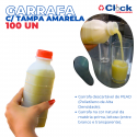 Garrafa Plástica c/Tampa Amarela 200ML - 100 Unidades