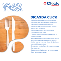 Kit Garfo e Faca Refeição Grande Reforçado Branco Elite - 250 Unidades