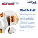Saco Papel Mono Branco Liso Hot Dog 30g - 500 Unidades