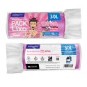 Saco de Lixo Rosa Diva 30 Litros - Rolo com 30 un. (59 x 62cm)