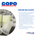 Copo Plástico Descartável 180ml Biodegradavel Verde Transparente Copomais - 100 Unidades