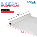 Lençol Papel Hospitalar Maca Descartável Branco Nobre 50MT - 6 Unidades