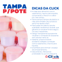 Tampa p/ Pote Transparente TP-06 Sem Furo (P03/P06/P100) Copaza - 50 Unidades