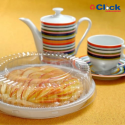 Embalagem p/ Bolos e Tortas Branca c/ Tampa Baixa - G32MB - 100 Unidades