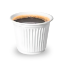 Copo PS Descartável 50ML Branco Copoplast Água Café - 100 Unidades