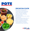 Pote Redondo Sobretampa Descartável Transparente 380ML Rioplastic - 24 Unidades