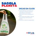 Sacola Plástica Biodegradável Impressa B5 30 x 40 Planeta Agradece - 1000 Unidades