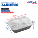 Marmitinha Bandeja Alumínio D12FS Retangular 220ML P/ Doces - 100 Unidades