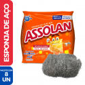 Esponja Lã de Aço Assolan Ypê 45g - 8 Unidades