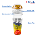 Tampa Bolha Pet C/ Furo Milk Shake - 100 Unidades