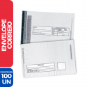 Envelope Segurança P/ Correio Impresso Reforçado Envio (20X26+3 aba) - 100 Unidades