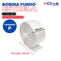 Bobina Saco Transparente Plástico Fundo Estrela Hortifruti 29 x 40 ( P ) - 6 Rolos
