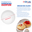 Disco Bandeja Isopor Eps  20cm Suporte Pizza Bolo Doce Frios - 400 Unidades