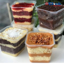 Pote Quadrado C/ Tampa 250ML - 20 Unidades