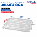 Tampa P/ Assadeira Retangular PET 6400ml Thermoprat - 12 Unidades