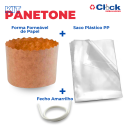 Saco Transparente PP Panetone Impresso 500g - 100 Unidades