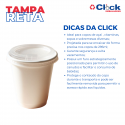 Tampa Reta C/ Furo P/ Copo 296ML 10OZ - 1000 Unidades