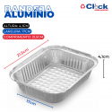 Marmita Bandeja Alumínio D5FS Retangular 1.15LTS P/ Assar - 100 Unidades